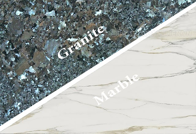 phân biệt đá granite và đá marble