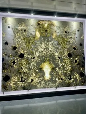 Tranh Đá Granite Xuyên Sáng Màu Vàng