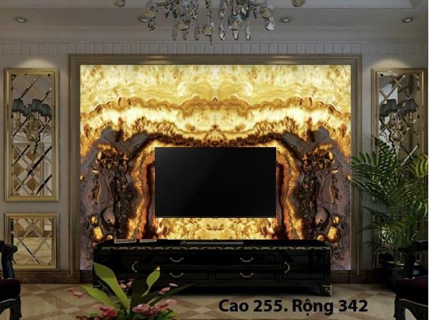 Tranh đá xuyên sáng onyx ốp tường