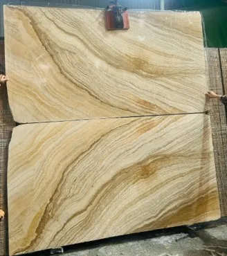 Tranh Đá Đối Xứng Onyx Xuyên Sáng Ốp Tường Màu Xám Vân Xanh