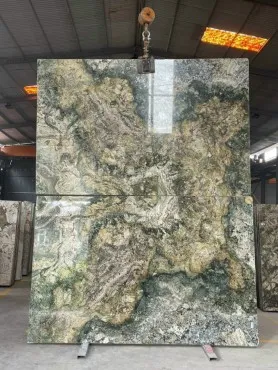 Tranh Đá Đối  Xứng Thạch Anh Ốp Tường Màu Xám
