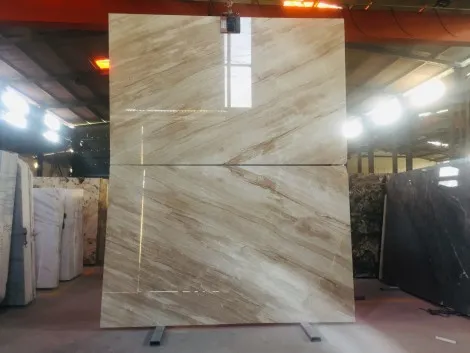Tranh Đá Đối Xứng Marble Ốp Tường Màu Nâu 