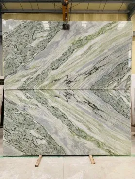 Tranh Đá Đối Xứng Onyx Xyên Sáng Ốp Tường Màu Xanh Dương 