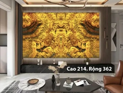  Tranh Đá Đối Xứng Onyx Xuyên Sáng Ốp Tường Màu Đỏ Huyết Long