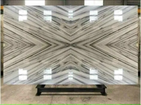 Tranh Đá Đối Xừng Marble ỐP  Tường Màu Xám