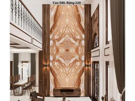 Tranh Đối Xứng Xuyên Sáng Thông Tầng  Màu Nâu 01