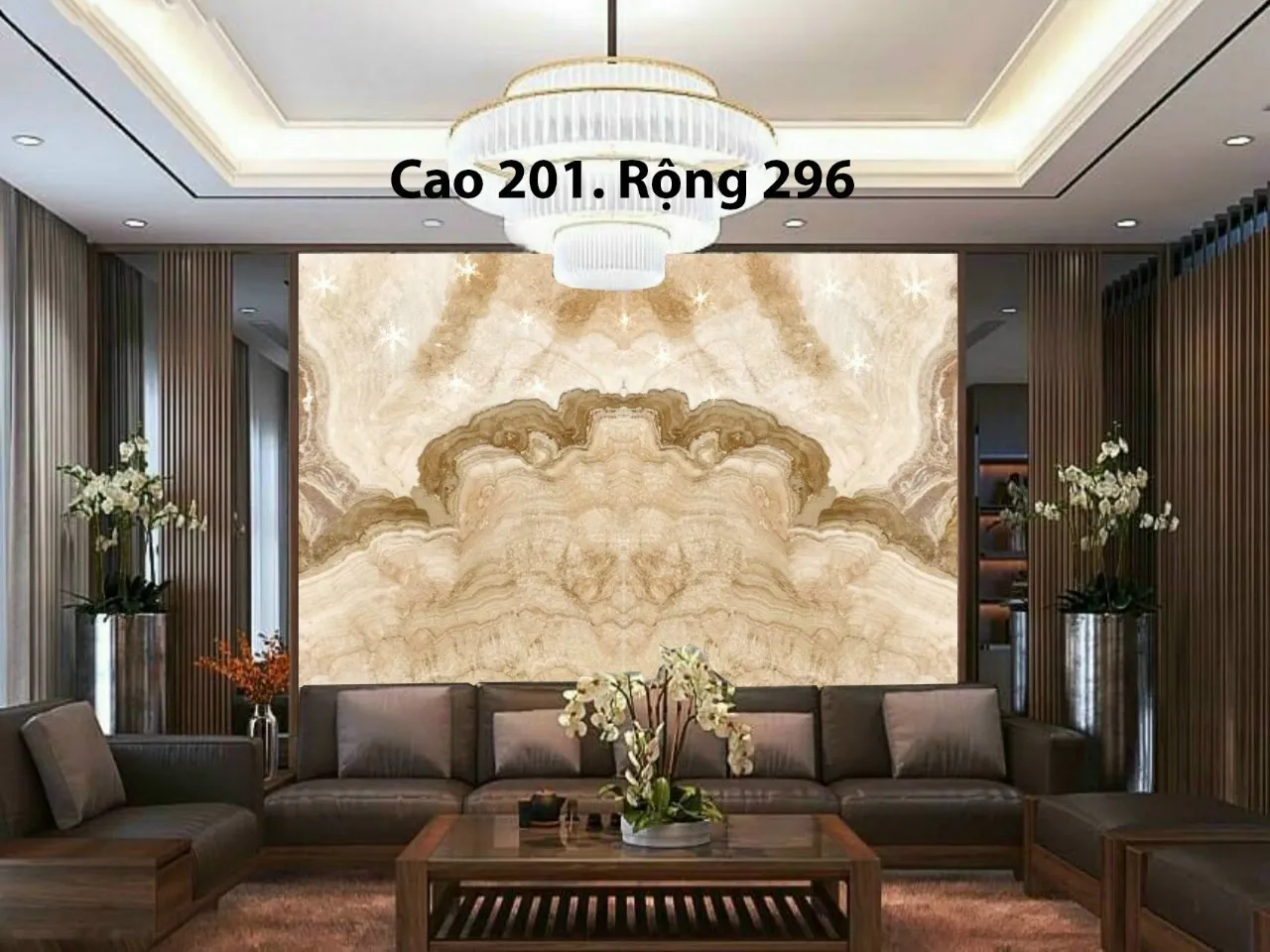 Tranh Đá Đối Xứng Onyx Xuyên Sáng Ốp Tường 