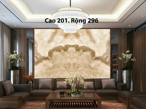Tranh Đá Đối Xứng Onyx Xuyên Sáng Ốp Tường Màu Nâu Đỏ CN 01 
