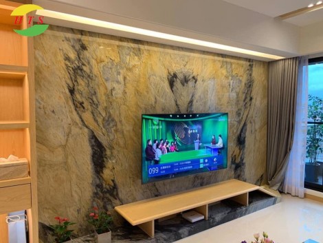 Đá Ốp Vách Tivi – Giải Pháp Hoàn Thiện Không Gian Phòng Khách Hiện Đại