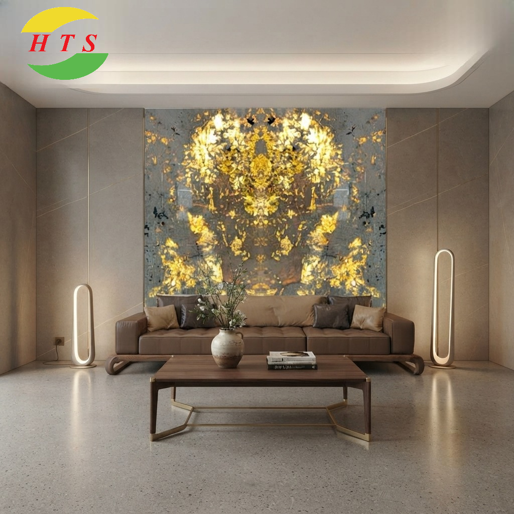 Tranh đá thạch anh xuyên sáng HTS12
