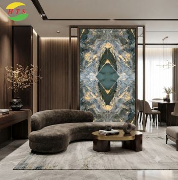 Tranh Đá Thạch Anh Màu Xanh HTS 123