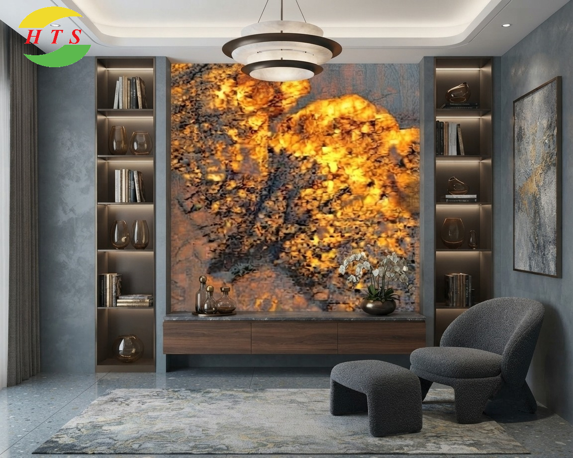 Tranh đá thạch anh xuyên sáng TDTA08