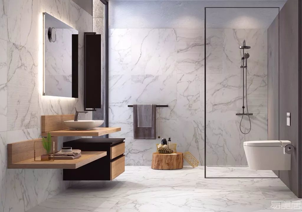 Đá ốp tường marble trong phòng tắm