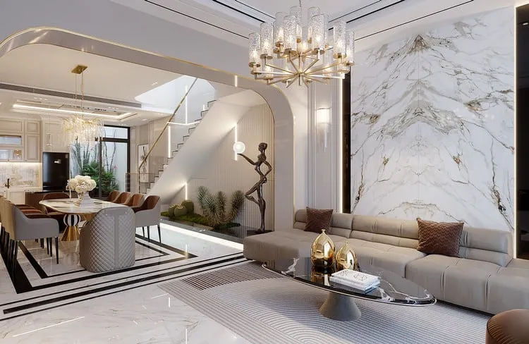 Tranh đá đối xứng ốp tường
