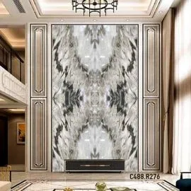 Tranh đá tự nhiên thông màu trắng 