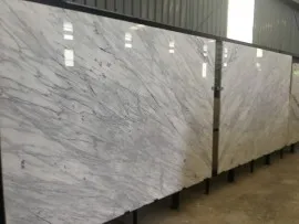 Tranh Đá Đối Xứng Marble Màu Xám Vân Đen