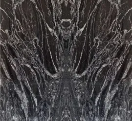 Tranh Đá Đối Xứng Granite Màu Đen