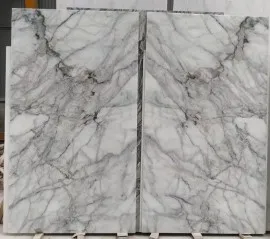 Tranh Đá Đối Xứng Marble Màu  Trắng Vân Đen