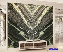 Tranh Đá Granite Đối Xứng Màu Đen 