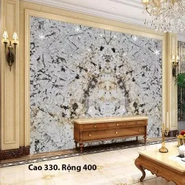 Tranh Đá Granite Tự Nhiên  Đối Xứng Màu Trắng