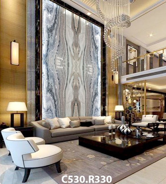 tranh đá thông tầng biệt thự