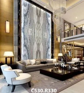 Tranh Đá Granite Màu Nâu Xám Vân Xanh 