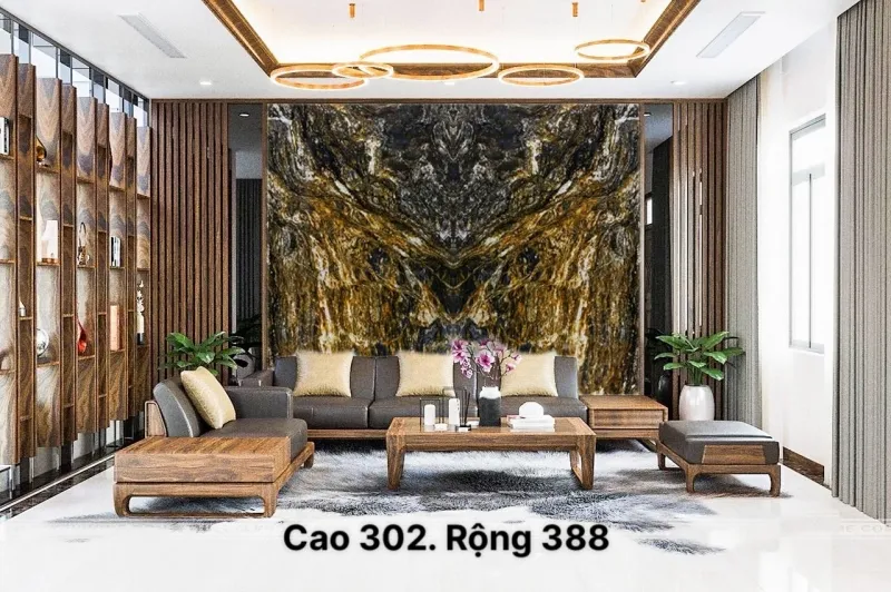 Tranh Đá Granite Màu Vàng Đen