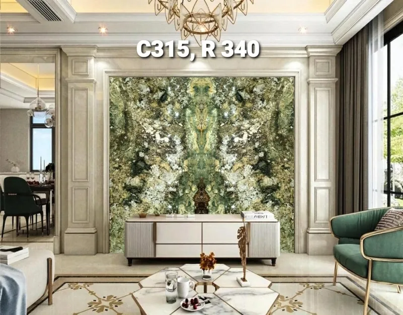 Tranh Đá Hoa Cương Cao Cấp Màu Xanh Lá