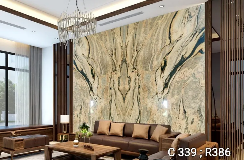 Tranh Đá Granite Ốp Tường Phòng Khách