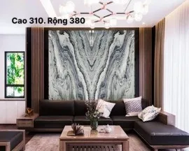 Tranh Đá Granite Màu Trắng Xanh Than 