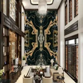 Tranh Đá Thông Tầng Màu Đen