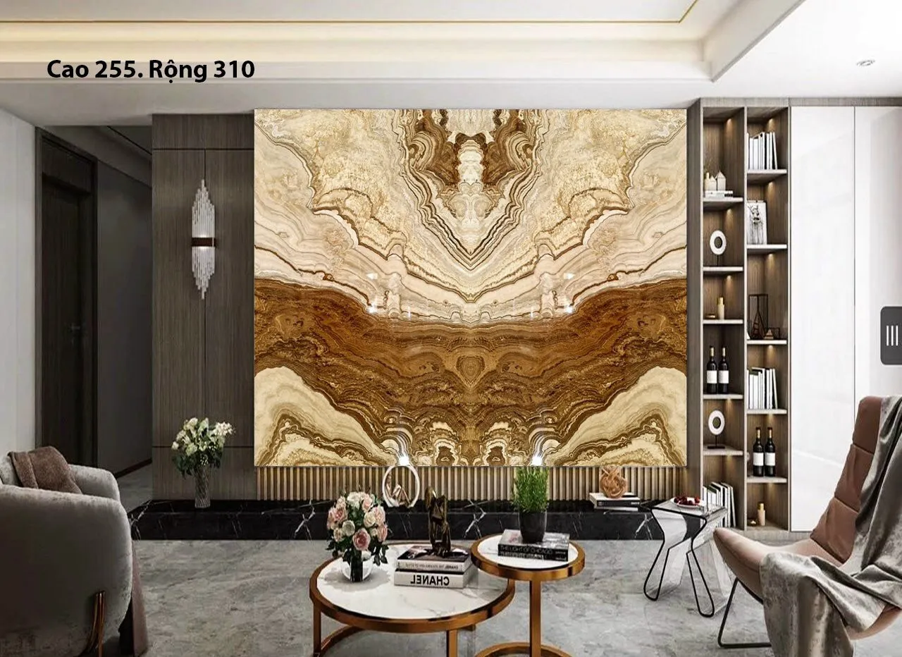 Đá onyx xuyên sáng mang đến màu sắc sang trọng, hiện đại 