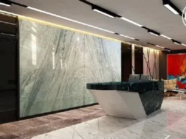 Tranh Đá Đối Xứng Granite Màu Trắng Vân Đen