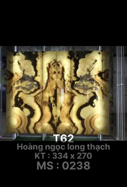 Tranh Đá Sơn Thuỷ Tự Nhiên Màu Vàng