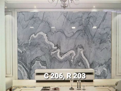 Tranh Đá Marble Màu Xám Trắng