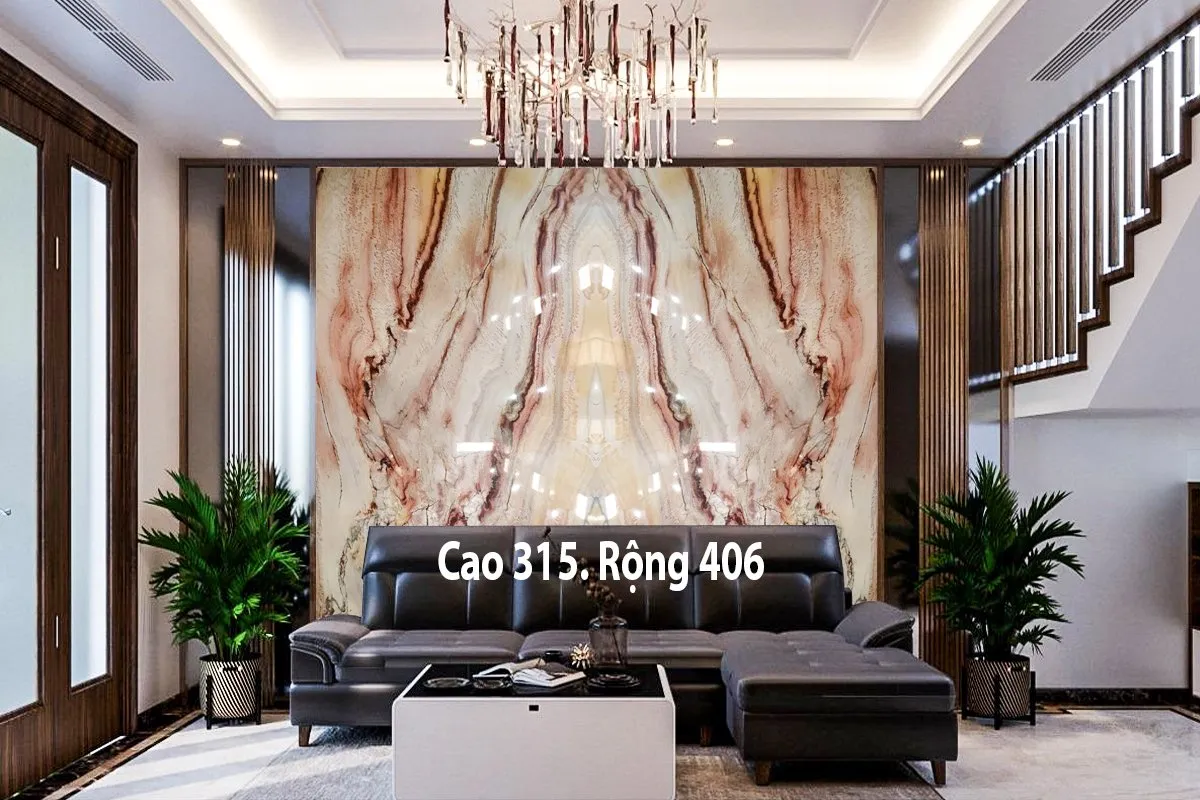 Vẻ đẹp sang trọng, hiện đại của đá thạch anh ốp tường
