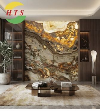 Tranh đá thạch anh xuyên sáng Mặt trời Lặn TDXS-HTS