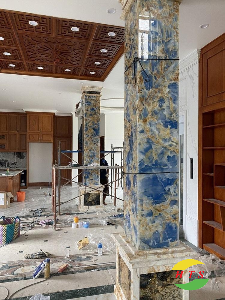 Tranh đá xuyên sáng xanh ngọc bích 
