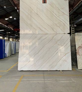 Tranh Đá Xuyên Sáng Marble Màu Trắng HTS 43