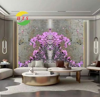 Tranh đá thạch anh xuyên sáng HTS12