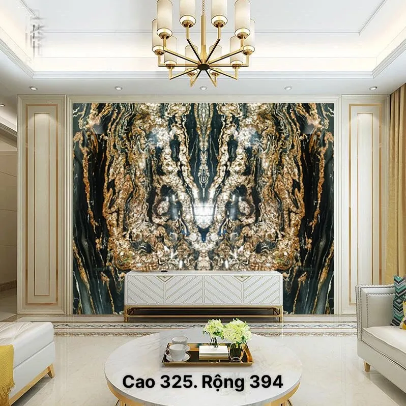 Tranh đá Đôi xứng phòng khách