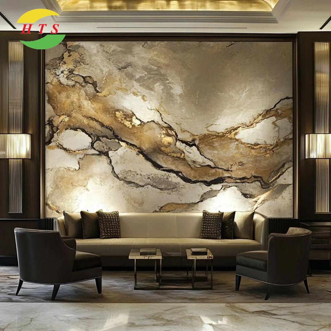 tranh đá marble vách sofa phòng khách