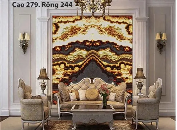 Tranh đá xuyên sáng ốp tường