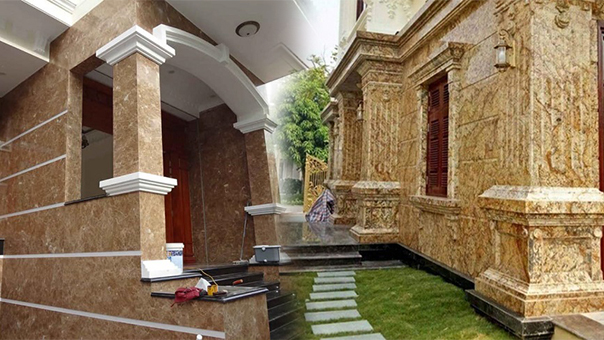 Đá marble ốp mặt tiền