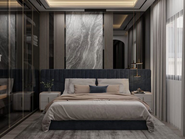 đá ốp tường phòng ngủ