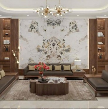 Vẻ đẹp tối giản của tranh đá trắng xám trong thiết kế nội thất hiện đại