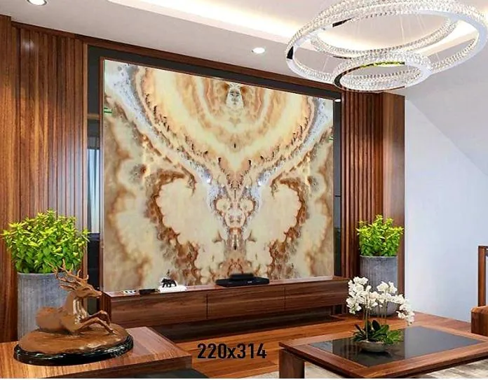 Đá Xuyên Sáng Thạch Anh Ốp Tường Phòng Khách