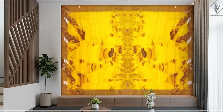 Tranh Đá Xuyên Sáng Onyx Ốp Vách Tivi