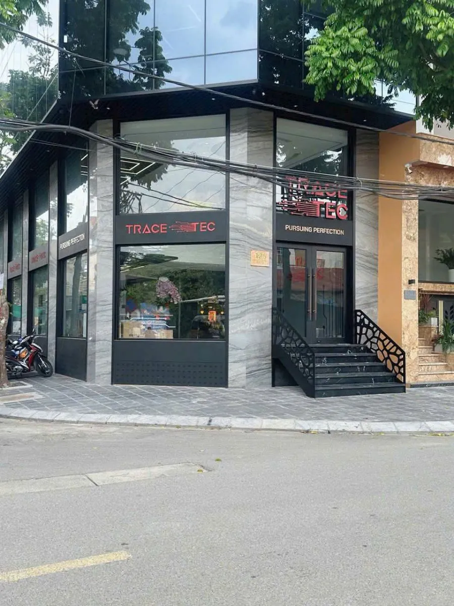 Thi công tranh đá thạch anh ốp cột nhà mặt tiền tại Đại Linh Hà Nội