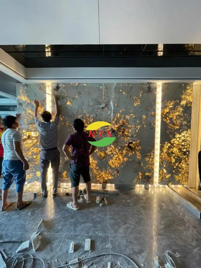 lắp đặt tranh đá tự nhiên